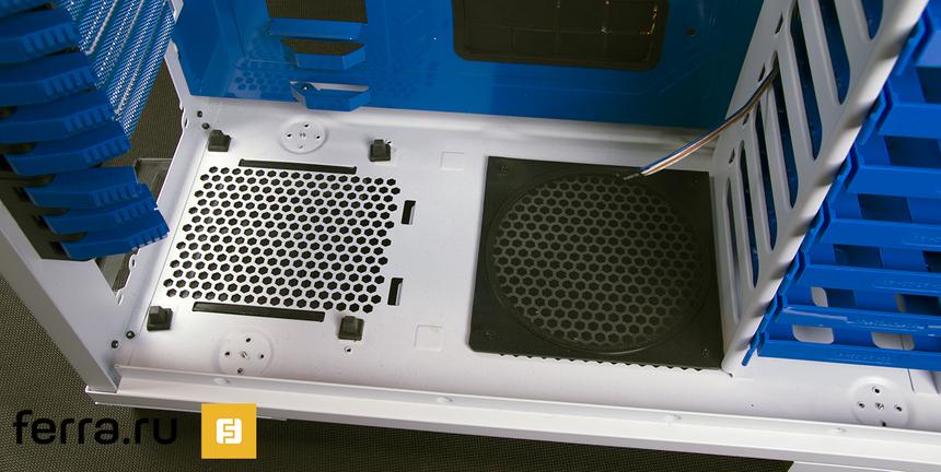 Aerocool GT-S White Edition, днище