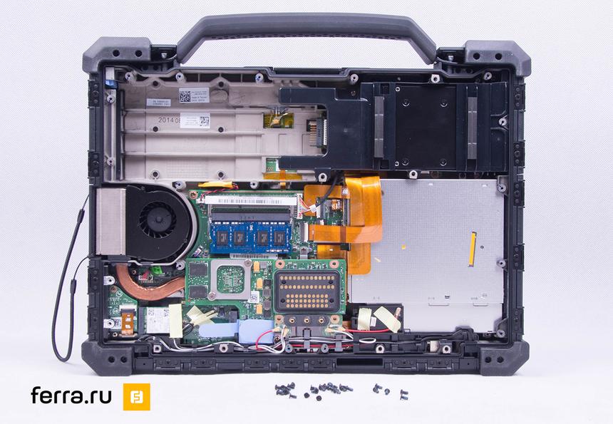 Dell Latitude 14 Rugged Extreme без нижней крышки