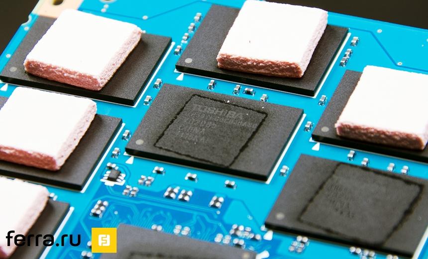 19 нм MLC NAND производства Toshiba на печатной плате Q Series Pro