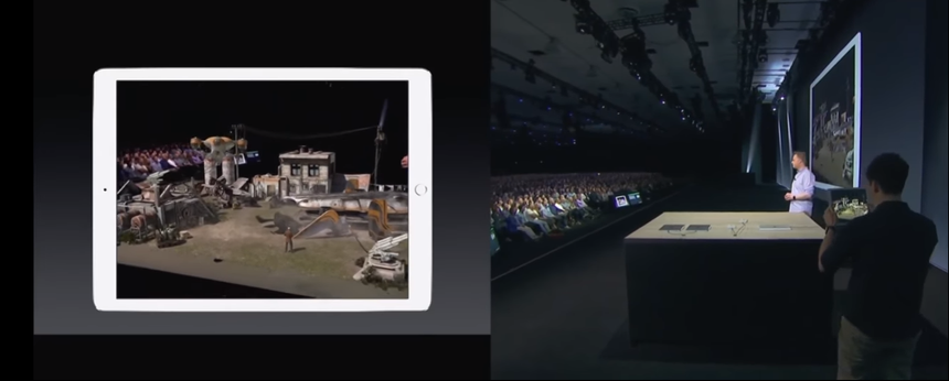 Apple демонстрирует дополненную реальность на iPad