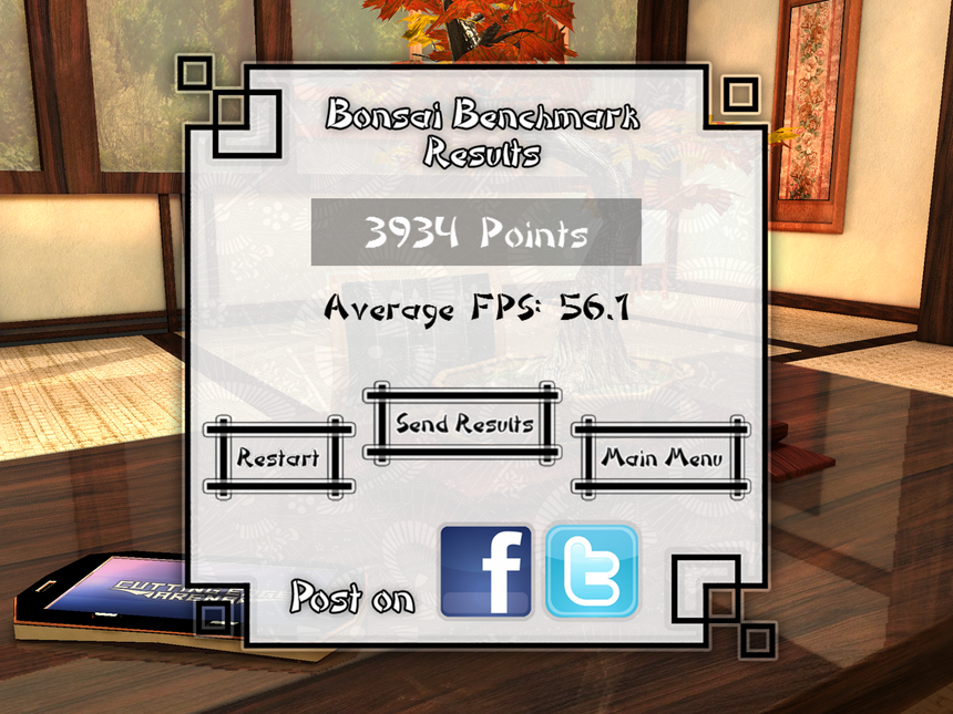 Результаты тестирования iPad mini 3 в Bonsai Benchmark