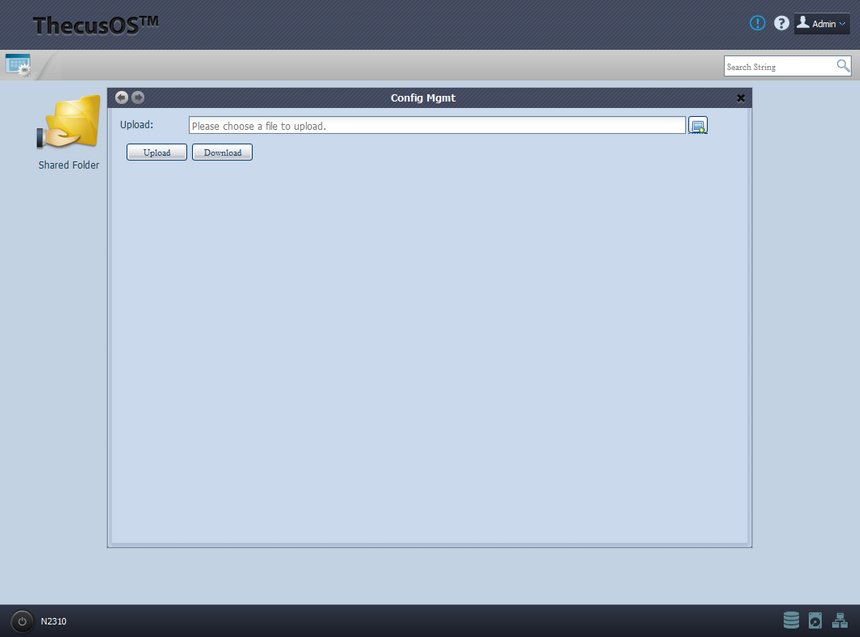 Конфигурационный файл хранилища можно сохранить для резервирования или переноса на другое устройство