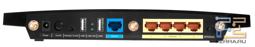TP-Link TL-WDR4300, вид сзади