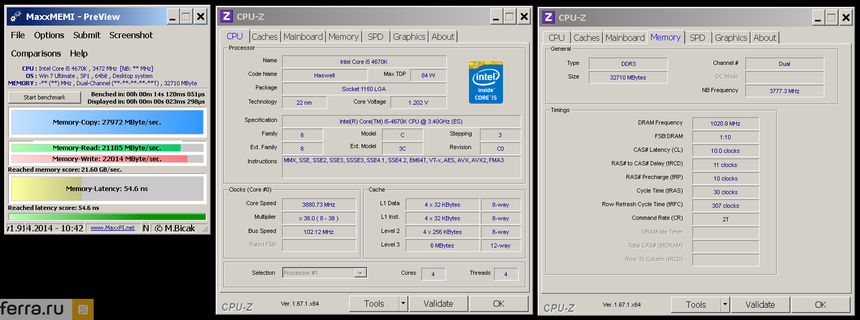 Результаты тестирования Patriot Viper 3 Venom Red DDR3-1866 32GB (PV332G186C0QKRD), разгон