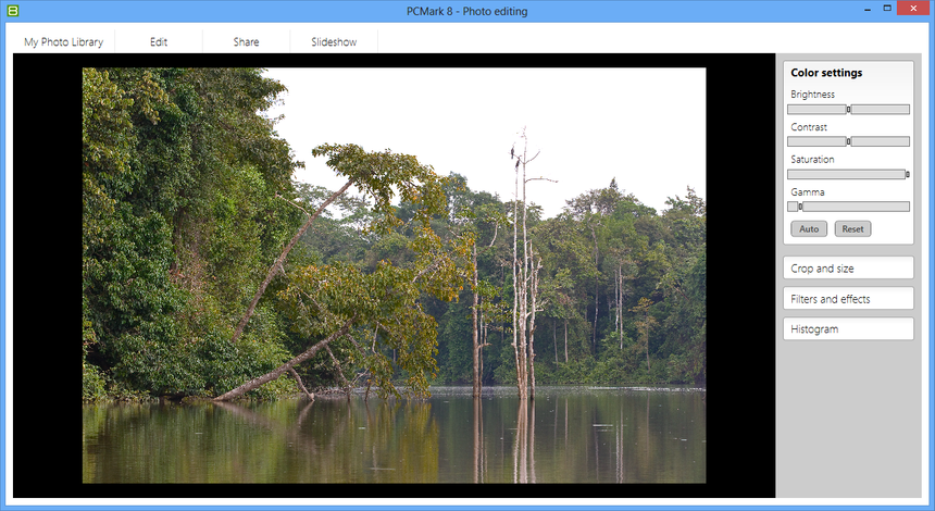 Обработка фотографий в PCMark 8