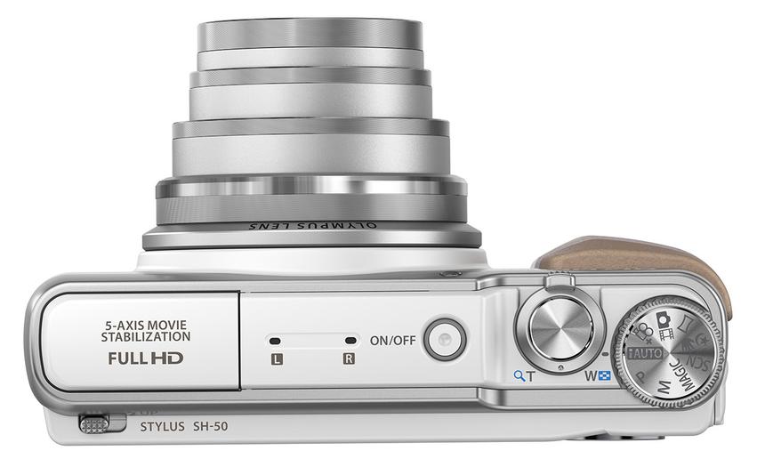 Olympus Stylus SH-50 iHS, вид сверху