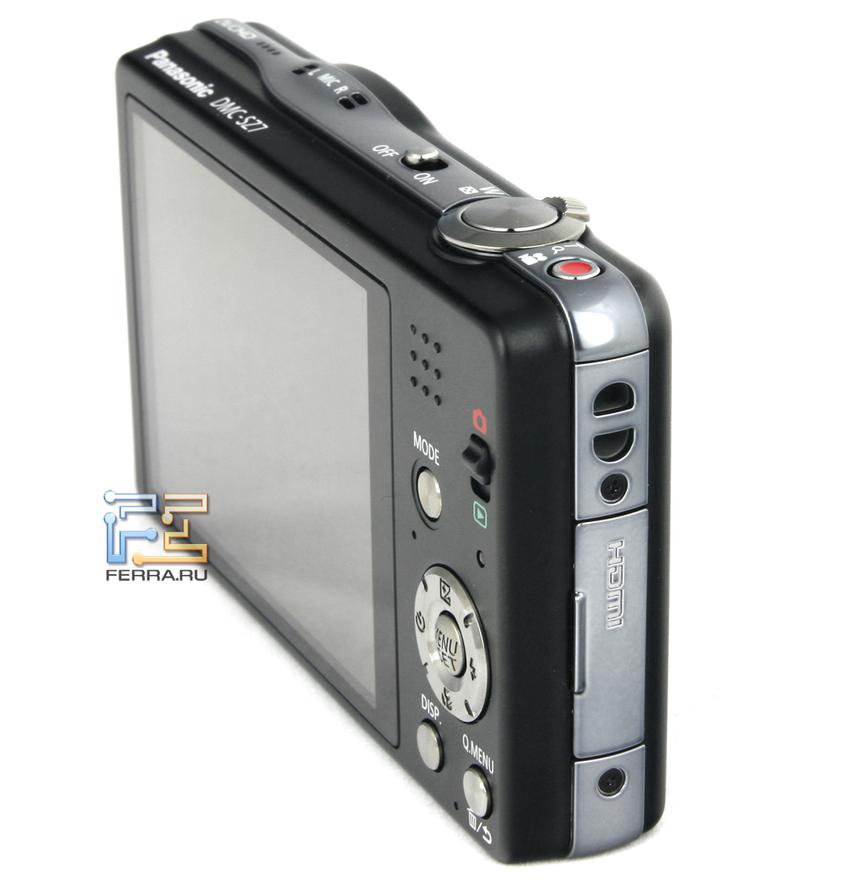 Panasonic Lumix DMC-SZ7, вид в три четверти