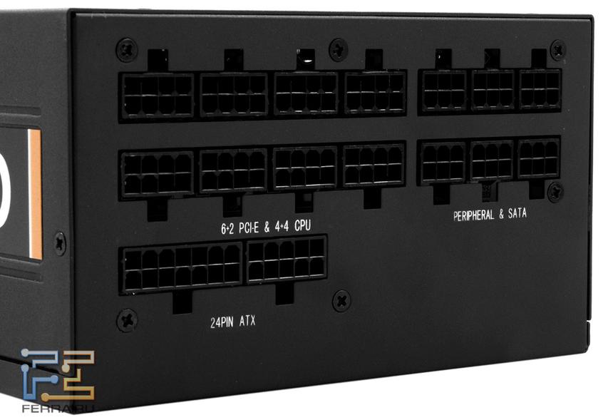 AX1200, вид на модульные разъемы