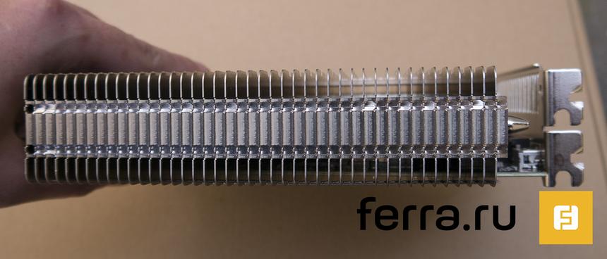 Palit GeForce GTX 750 Ti KalmX, вид сверху