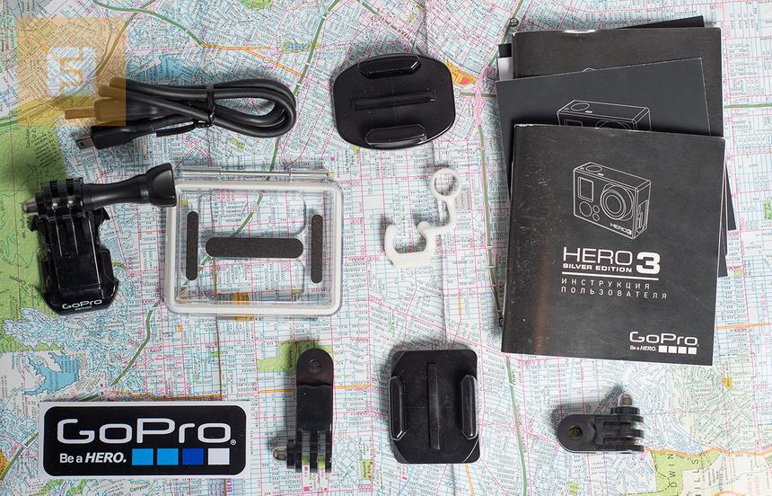 Комплектация камеры GoPro Hero3 Silver