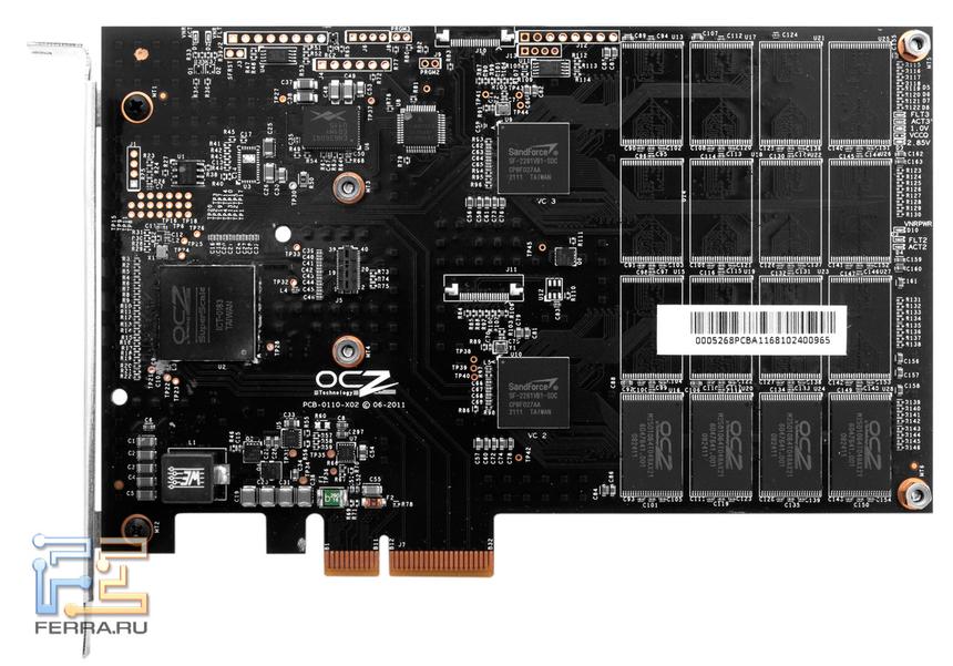 Основная плата с твердотельной памятью (лицевая сторона)