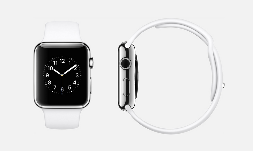 Вид с разных сторон на Apple Watch