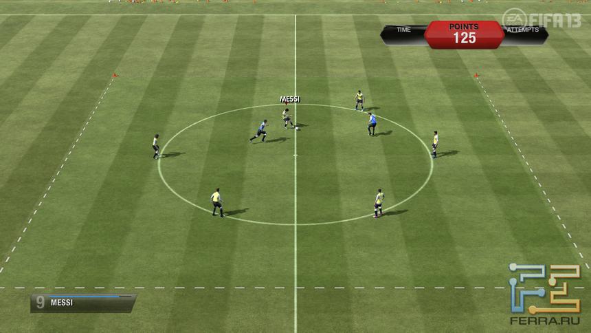 Начало тренировочного матча, мяч у Лео Месси