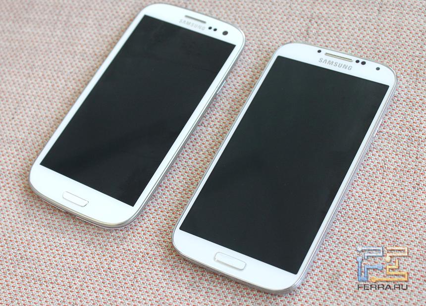 Samsung Galaxy S4 рядом с Samsung Galaxy S3