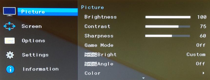 Настройки качества изображения Samsung U28D590D