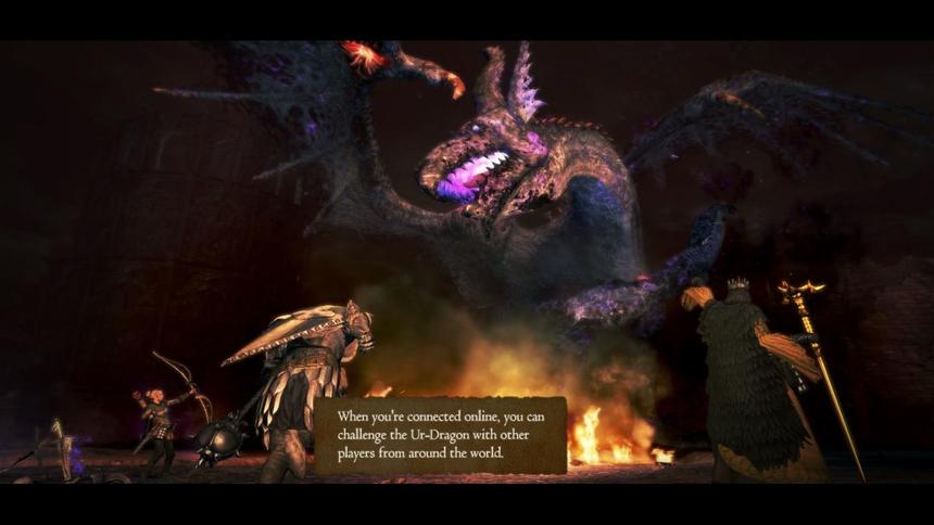 В онлайне уничтожение Верховного Дракона (Ур-Дракона) можно разделить с тремя другими добровольцами