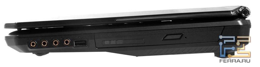 Левая грань ноутбука MSI GX60