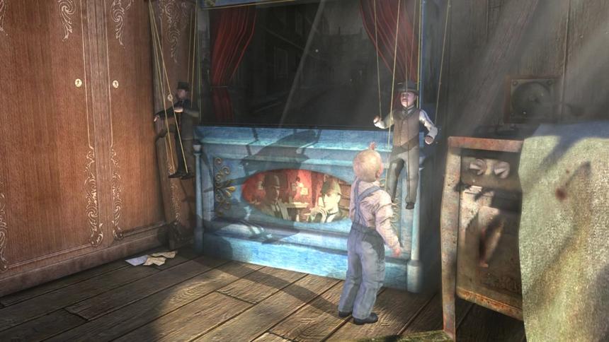 Маленькие кукловоды разыгрывают спектакль по мотивам найденной на чердаке книги