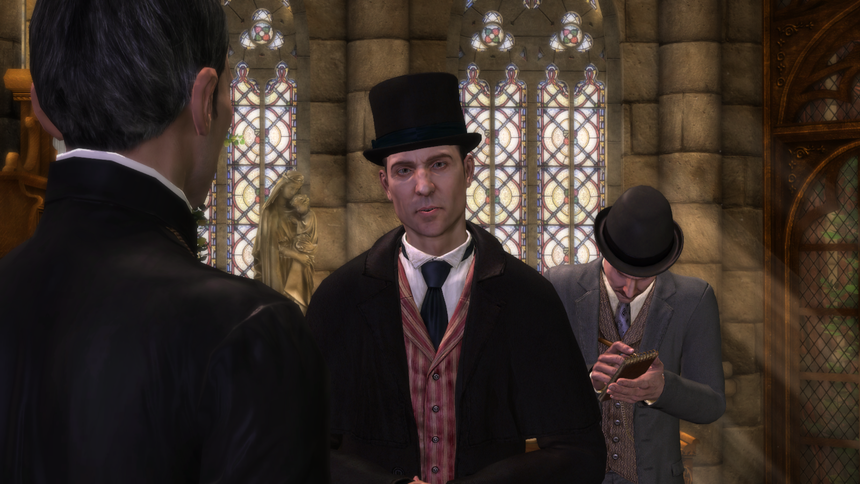 По этой картинке легко обнаружить иерархию обязанностей: пока один перечит священнику, другой это тщательно протоколирует