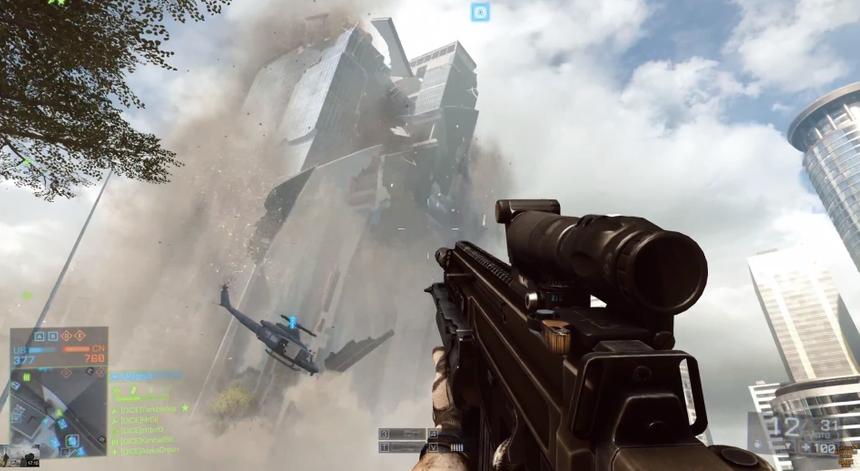 Небоскреб рушится прямо на глазах