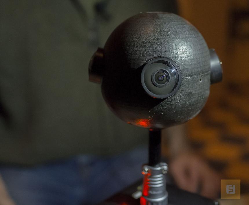 Sphericam, блок с камерами и GPS-приемником