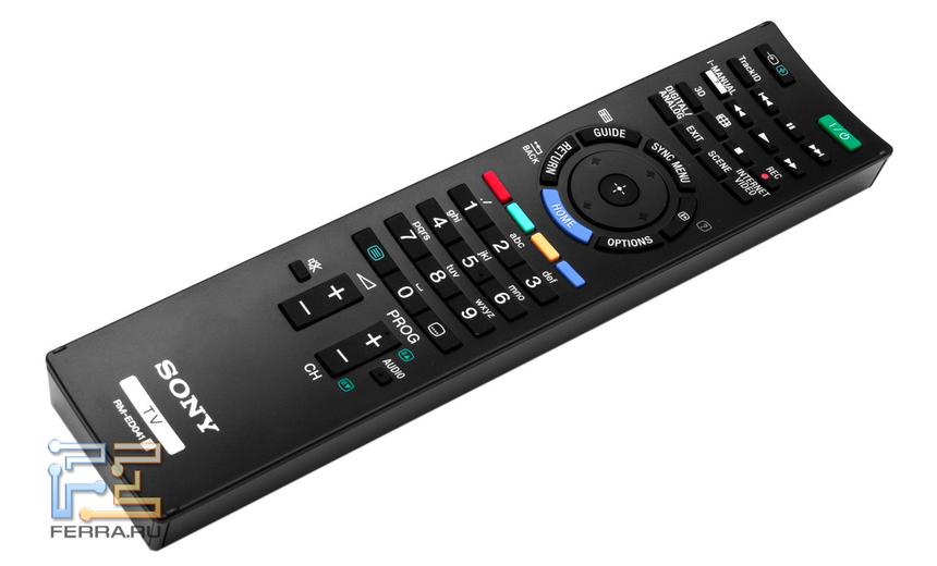 Пульт от Sony KDL-55HX920: вид спереди