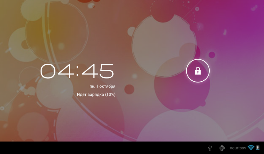 Экран блокировки на M-way MD-007