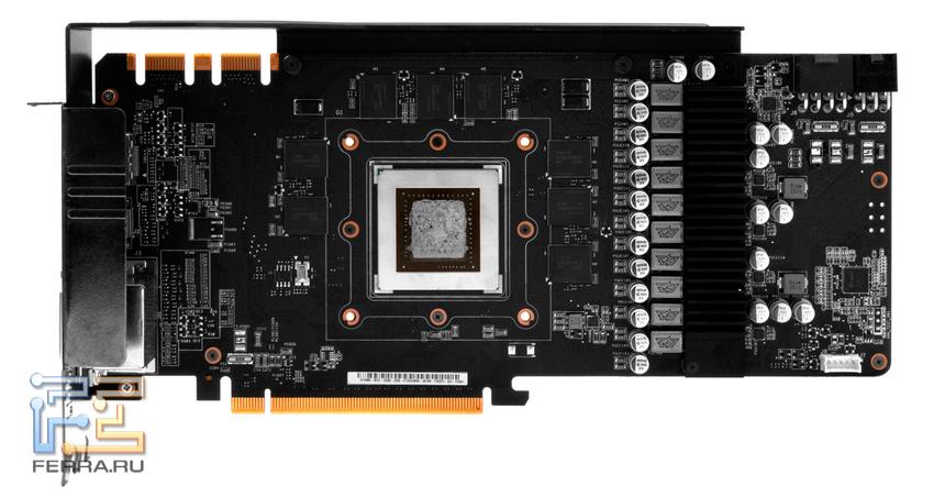 ASUS GTX680 DirectCU II TOP с частично удаленной системой охлаждения