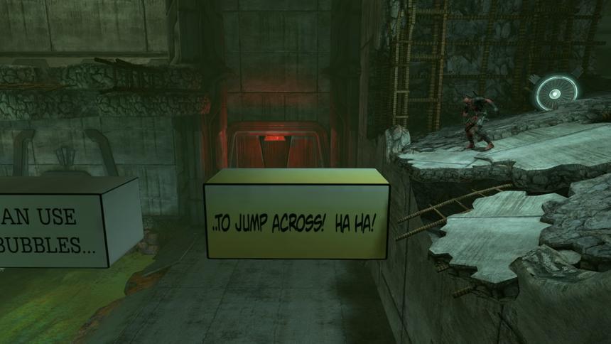 Игра порой превращается в бесхитростный платформер с прыжками, причём в данном случае мы будет прыгать буквально по наговоренному Дедпулом