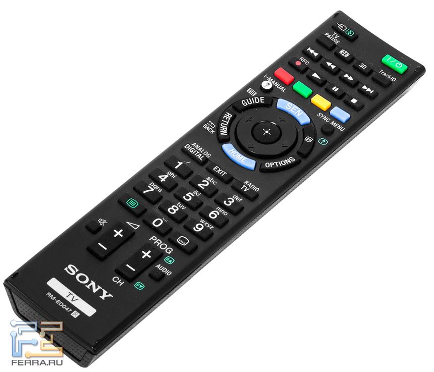 Внешний вид ПДУ от Sony KDL-40HX853