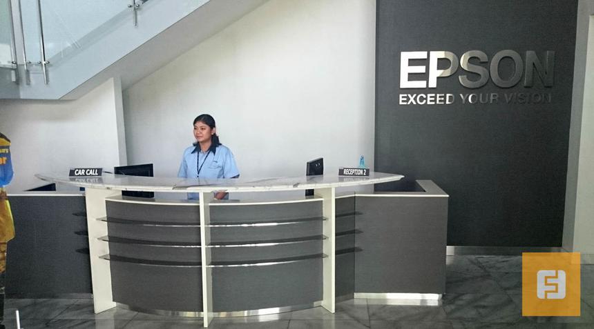 Ресепшн завода Epson в Индонезии