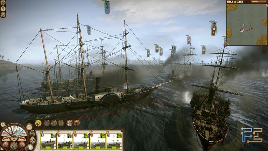 Новые типы кораблей сделали морские баталии динамичнее — у паровых судов ведь нет проблем с маневренностью