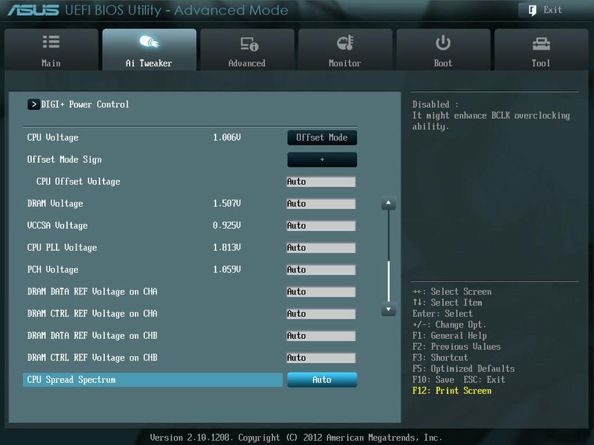 Подраздел в UEFI BIOS на ASUS P8Z77-V Pro