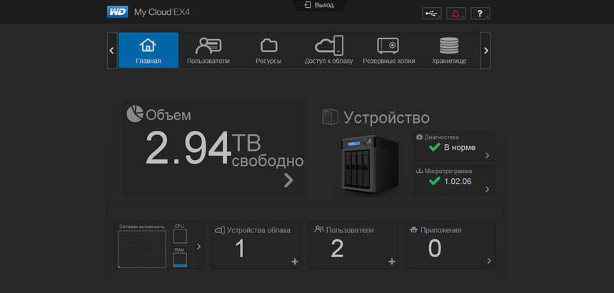 Главное меню