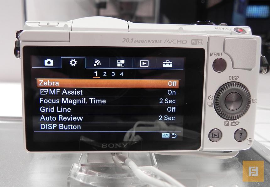 Меню Sony A5000