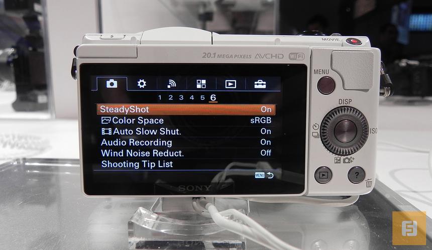 Меню Sony A5000