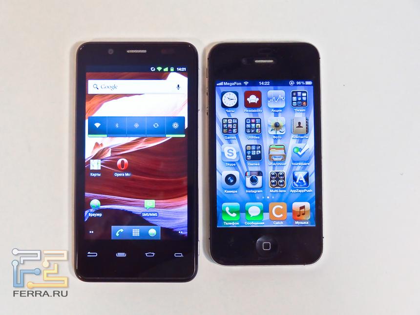 iPhone 4 и Intel Medfield Reference вместе