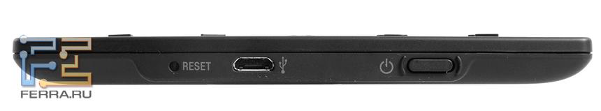 Нижний торец корпуса Sony PRS-T2