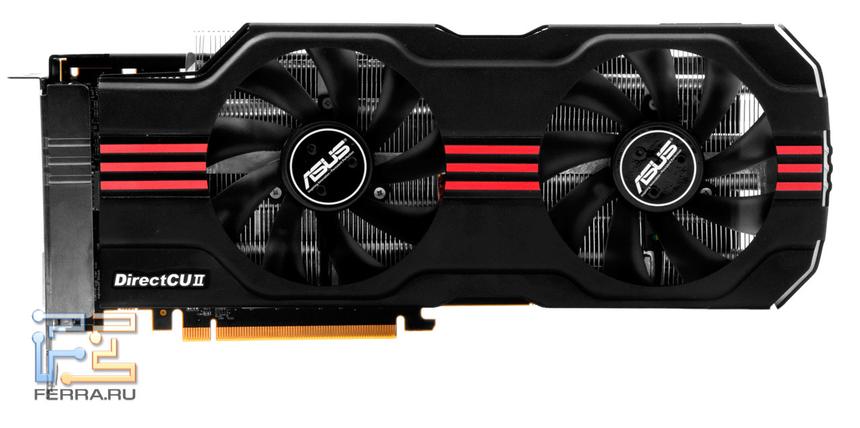 Видеокарта ASUS Radeon HD 7950 DirectCU II TOP. Вид сверху