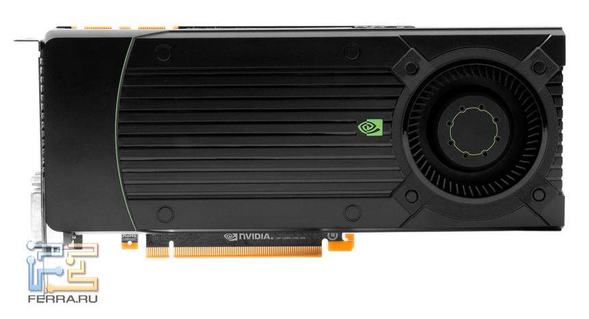 NVIDIA GTX 670, вид сверху