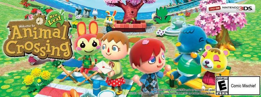Американский промо-плакат игры Animal Crossing