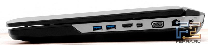 Закрытый ноутбук ASUS G55Vw. Правая грань