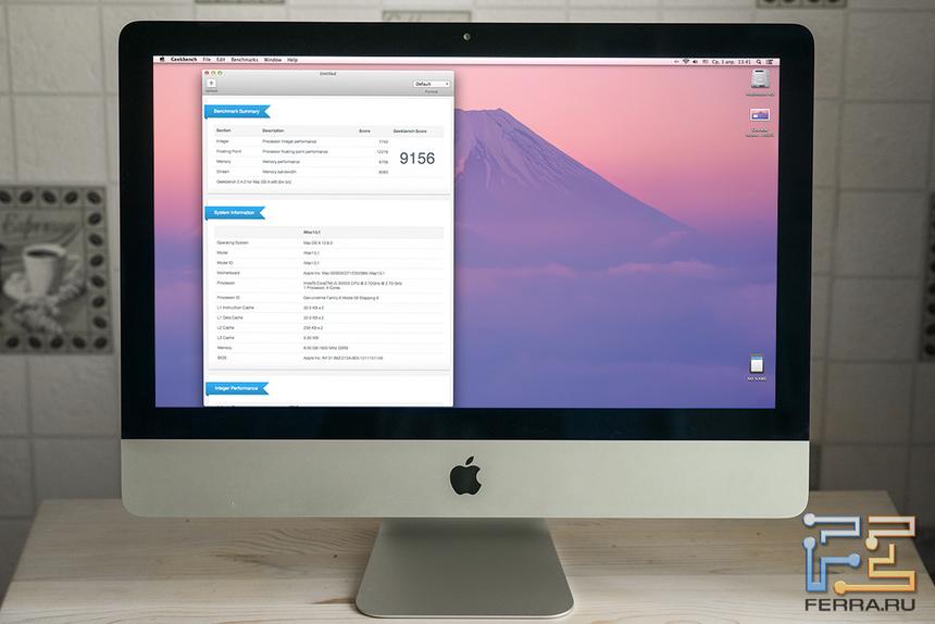 Лицевая сторона корпуса Apple iMac 21.5