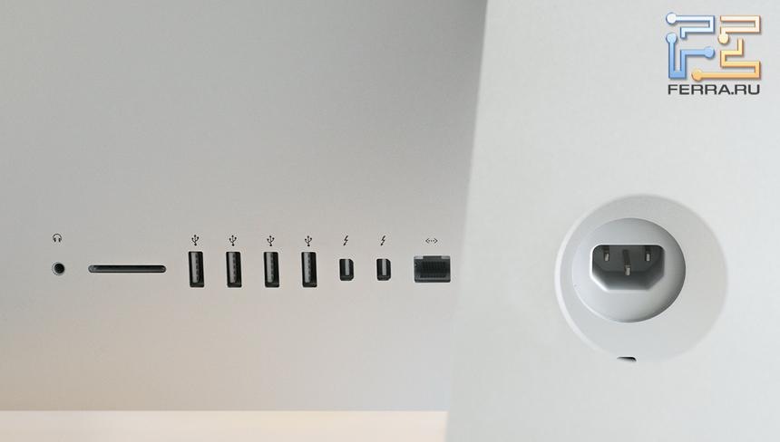 Порты и разъемы Apple iMac 21.5