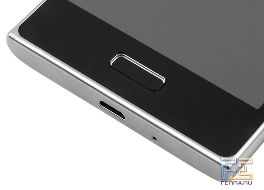 Блок управления под экраном на LG Optimus L5