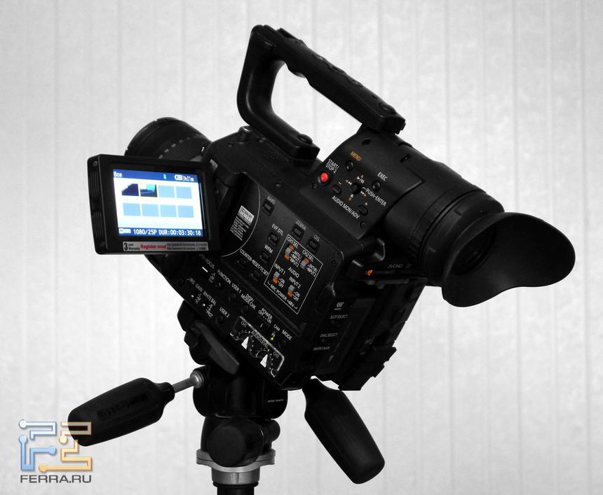 Видеокамера Panasonic AG-AF104 в «боевом» положении