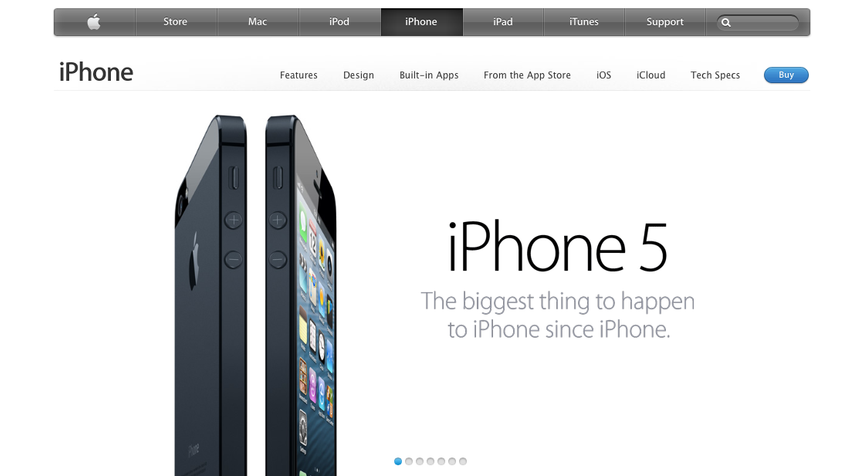 Раздел iPhone на сайте Apple