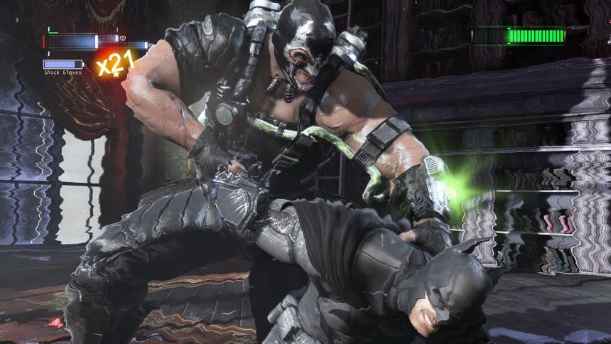 Бэйна в игре чуть ли не больше, чем Джокера; он купается в лучах славы, но не мешает остальным требовать свою долю внимания