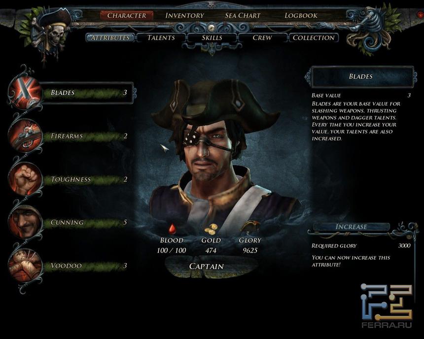 Показатели героя, его статус и умения — все умещается на одном экране