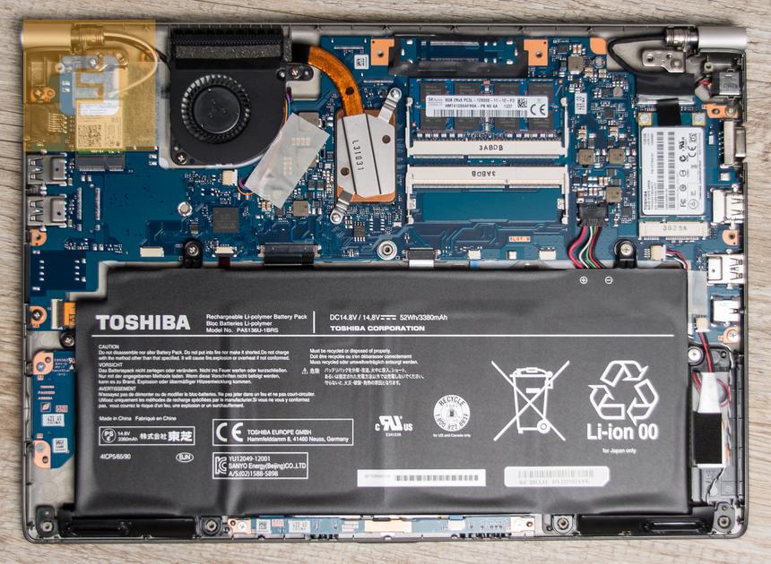 Внутреннее устройство Toshiba Portege Z30-A-M5S